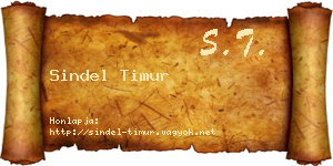 Sindel Timur névjegykártya